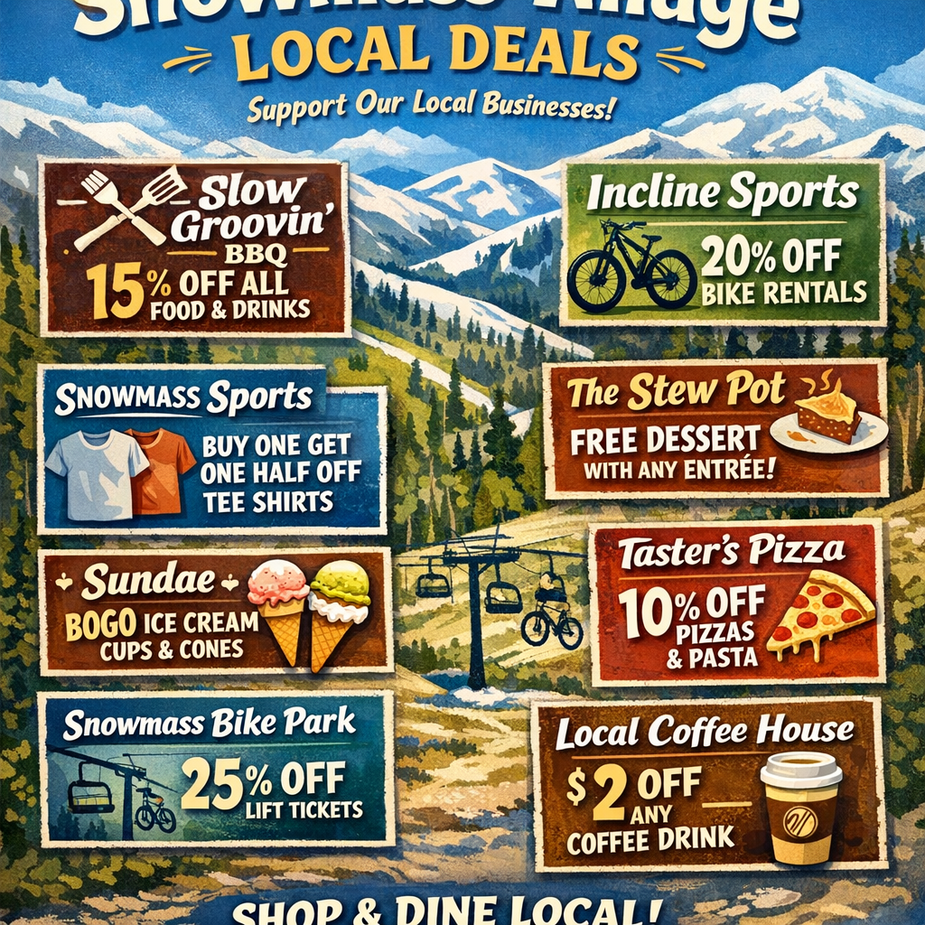Exclusive Deals Await: Snowmass Businesses Offer Special Promotions